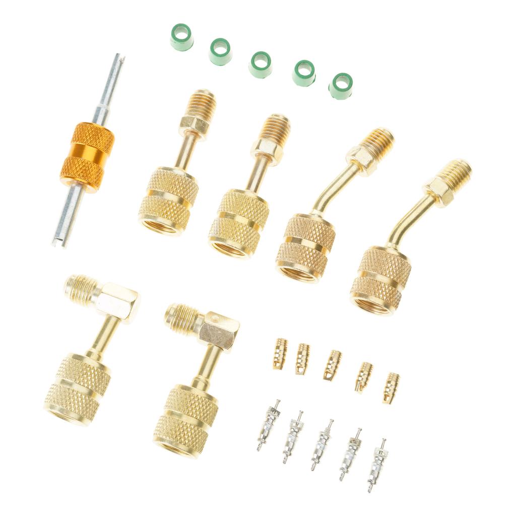 R410A Adapter Set Split Adapter Kit Gerade Adapter Klimaanlagenwerkzeug Systemreparaturwerkzeug Perfekt für Techniker