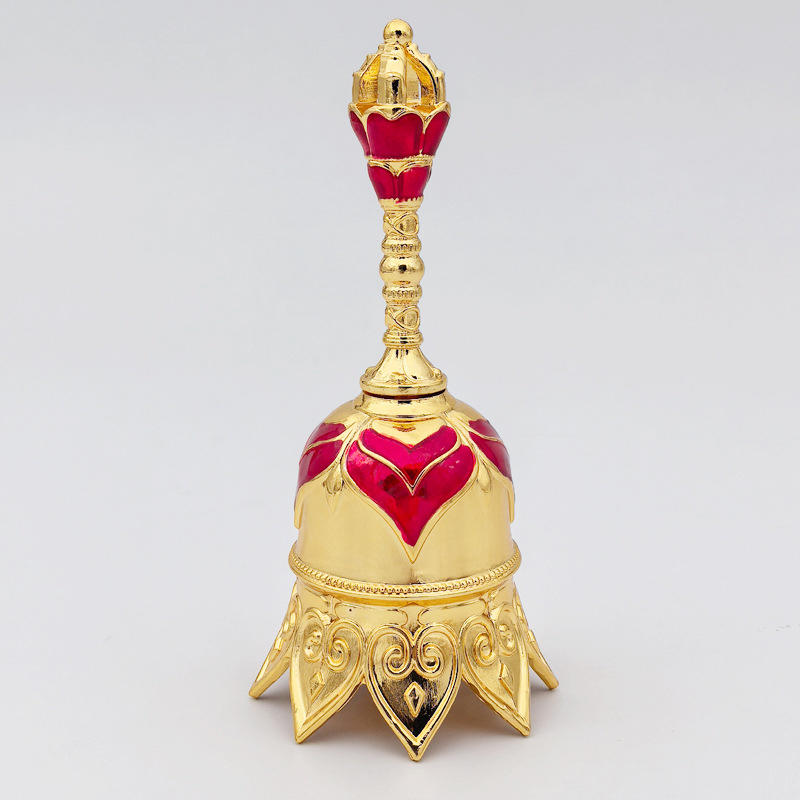 Delikatny Vintage Ręcznie Nakręcany Dzwonek Wielofunkcyjny Dzwonek Treningowy dla Zwierząt Metalowy Dzwonek Do Obsługi na Wesele, Kolację, Boże Narodzenie