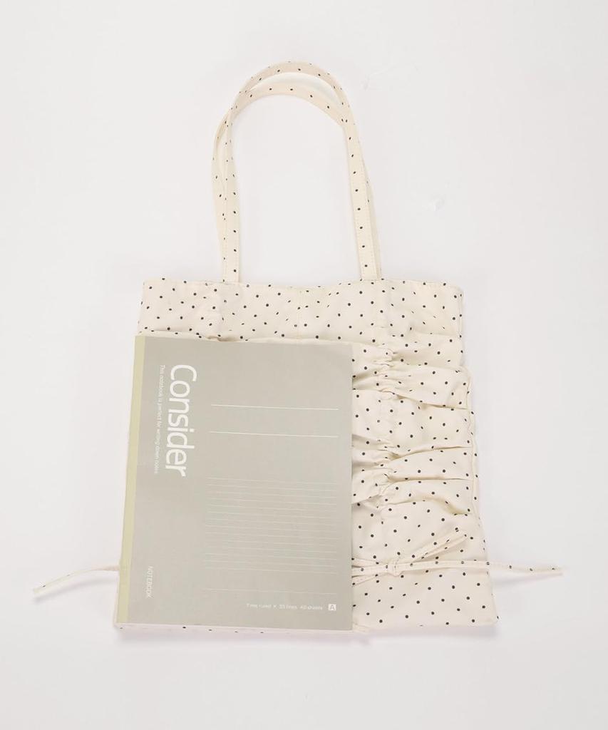 Black Tote Bag for Shoulder Fits Popular Polka Dot [Altrose] Women, Bag, 2-Way, Large, Spacious, A4, Handbag, Simple, Plain, Cute, Commuting, School,