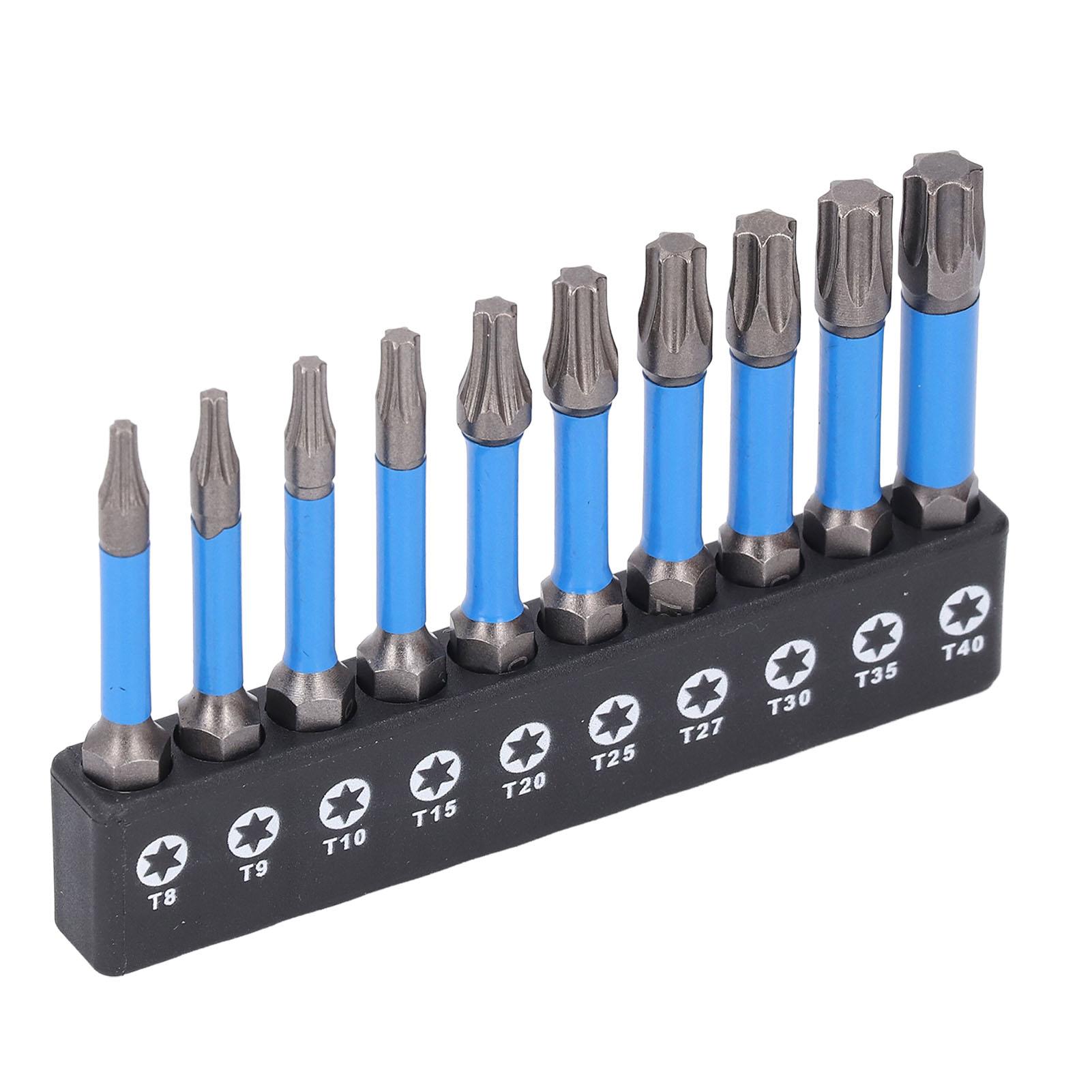 

Набор из 10 отверток, набор бит S2 из легированной стали, 14 дюймов, шестигранный хвостовик, магнитная отвертка Security Star