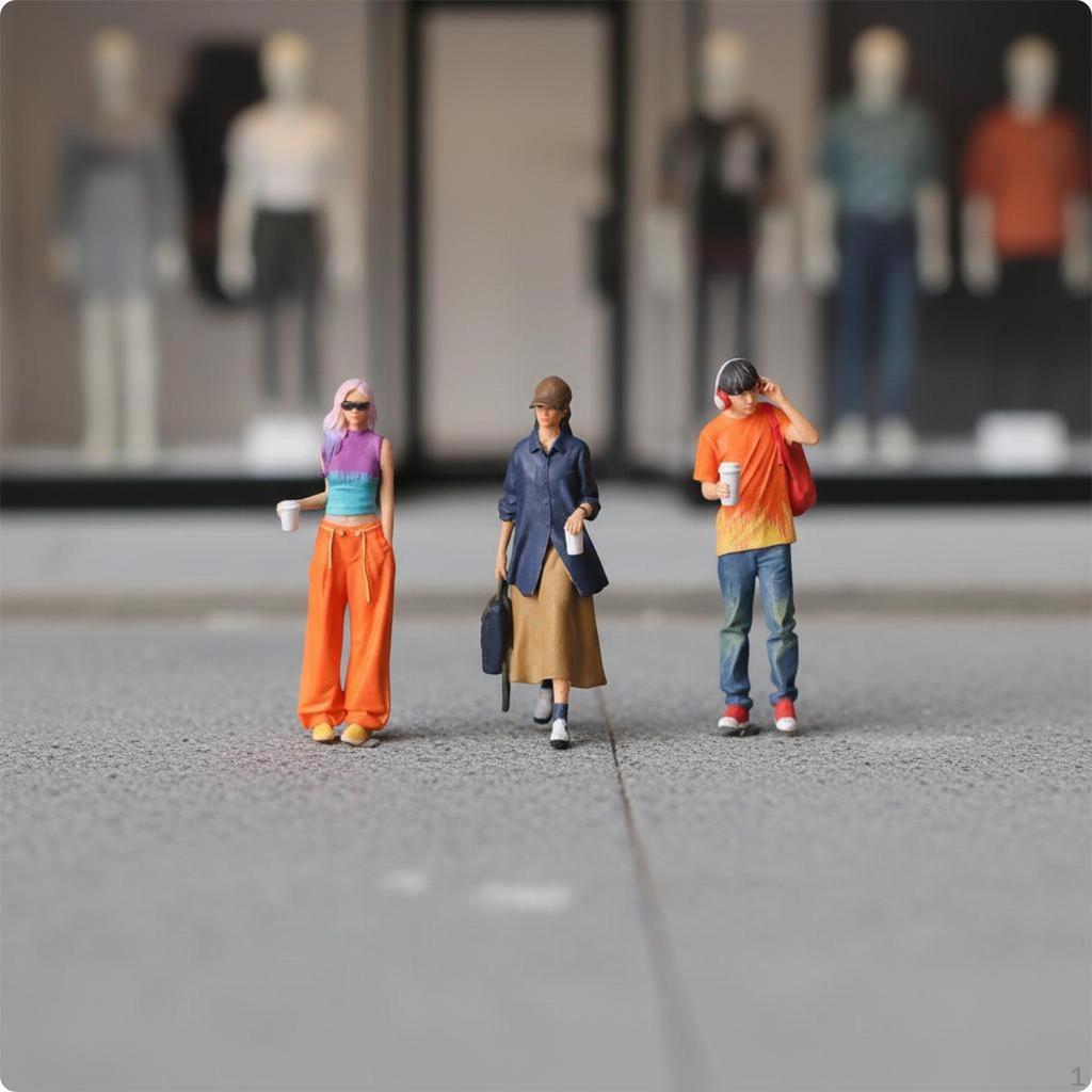 1:64 Scale Resin Figures Decorative Micro Scene Figurines for Model Hobbyists, Collectors, Diorama