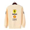 Unisex Men Women Thicken Autumn and Winter F1 Ferrari Racing Print Crewneck Sweatshirt Casual Loose Long Sleeve Pullover Sport Streetwear