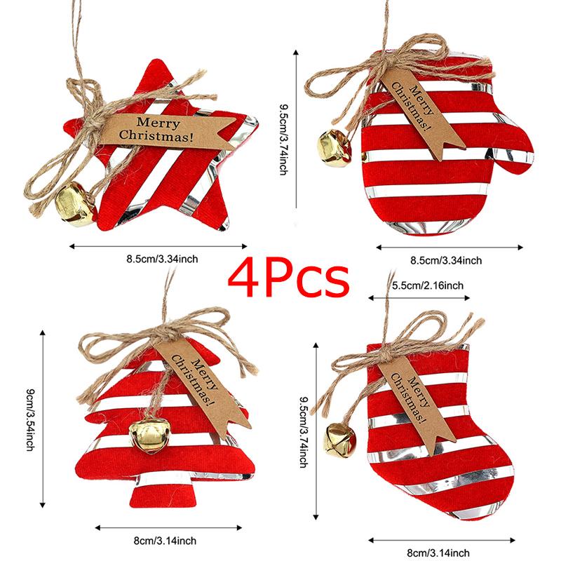 Christmas Window Display Bag Pendants Cartoon Doll Party Twill Design Xmas Atmosphere Mini Pendant Home Decoration Various Styles