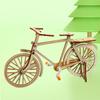 1 Set Wooden Bike Model Educational DIY Hand Assembly Mini Bicycle Toy Home Office Desktop Decoration Ornament Toddlers Boys Girls Gift