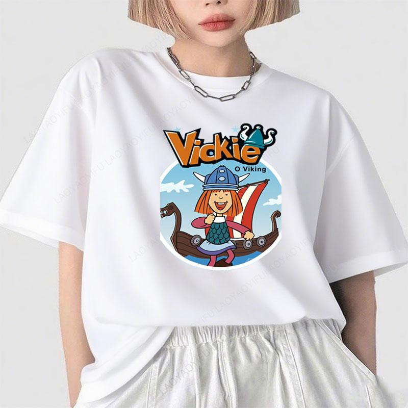 Wickie Und Die Starken Mnner Shirt Vicky The Viking Y2k Unisex Clothing Cheap Material Polyester Short Sleeve Printed Tee