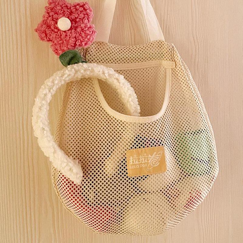 Large Capacity Storage Mesh Bag Storage Bag Reusable Vegetable Storage Net Bag Underwear Socks Storage Kitchen Hanging Mesh Bag