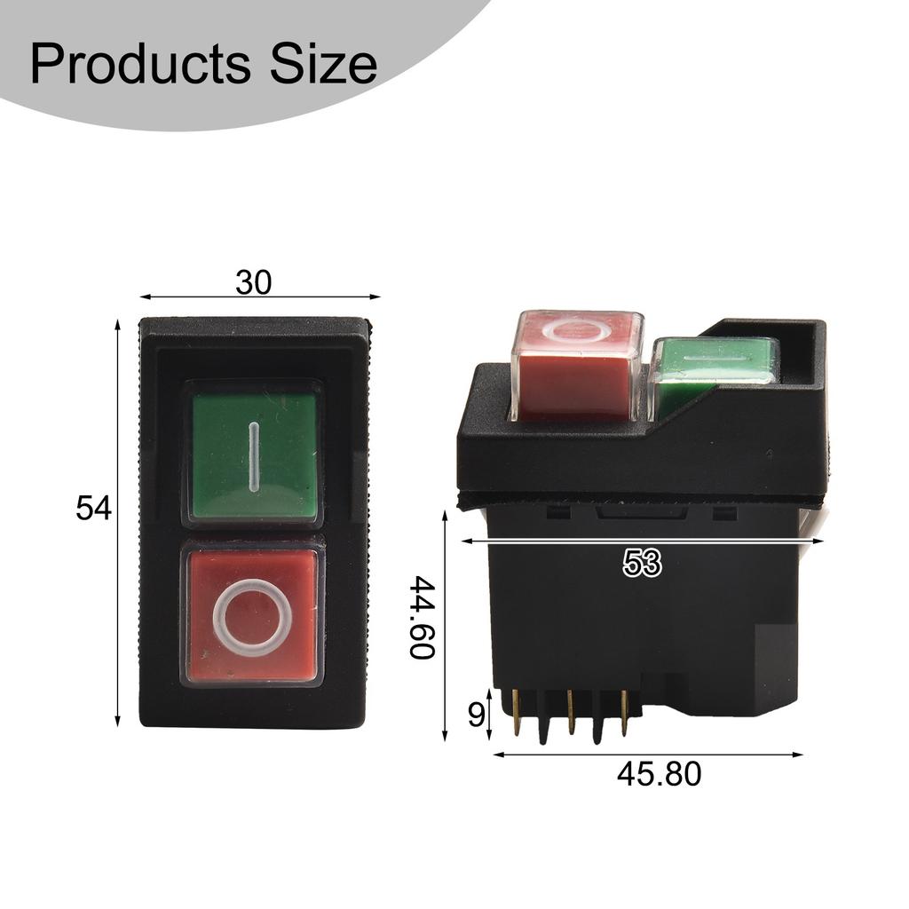 For Table Saw Replacement Part Pushbutton Switch For KJD17 Waterproof Design At 127V/18A Use In Machine Tools and Equipment