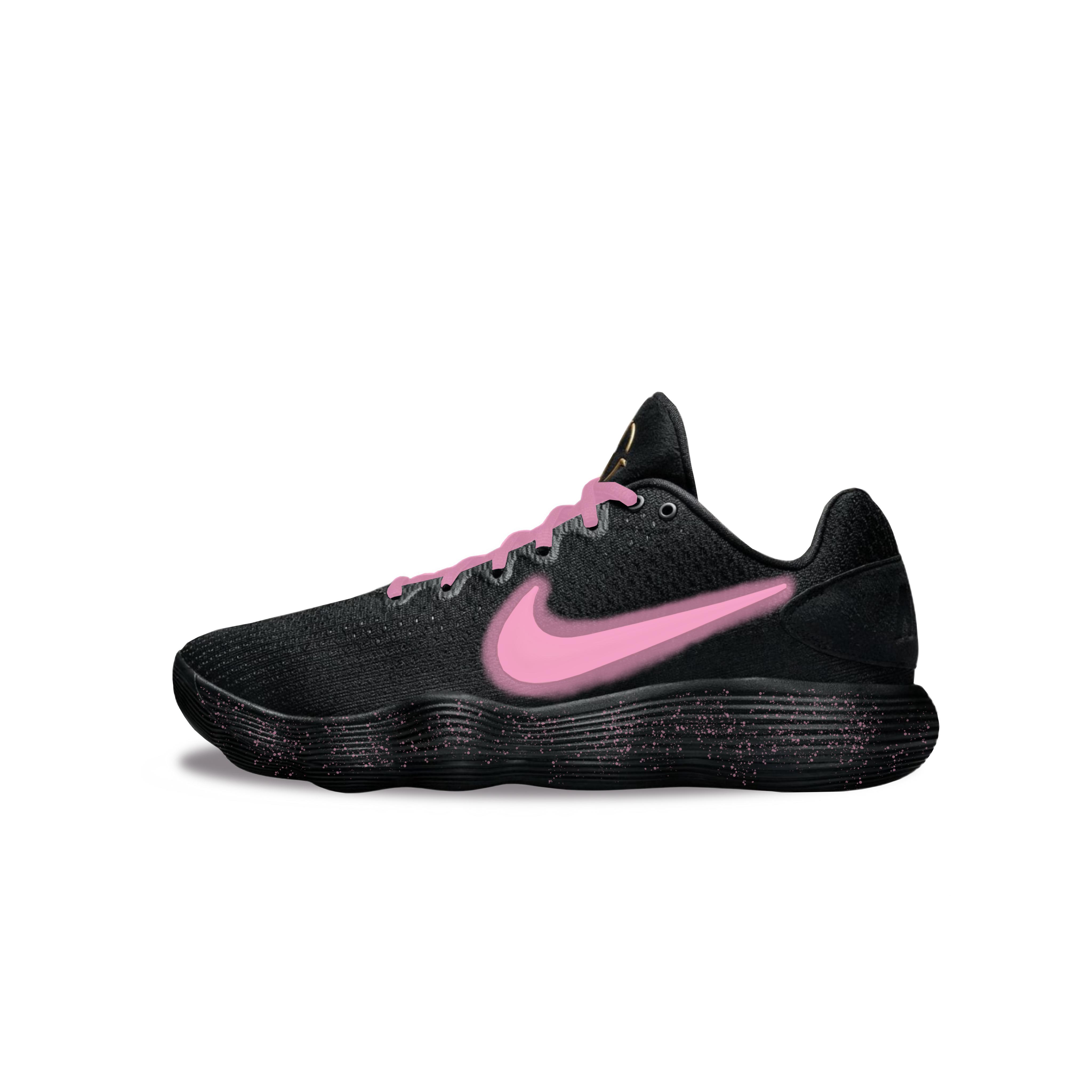 Nike Hyperdunk 2017 Abrasion Resistant Low top Basketball Shoes Men s Black Pink IH0634-070(Team1180-) 40