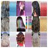 93/120cm Sparkle Synthetics Hair Extensions Tinsel Rainbow Colored Strands Girls Headwear Hairbinge Hair Laser False  Decor