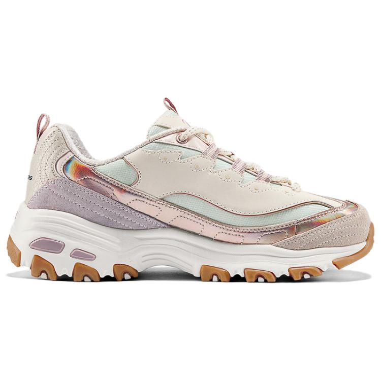 Skechers DLites 1.0 Comfortable Versatile Durable Low-Top Dad Shoes Women Sneakers Beige 150556-LTPK