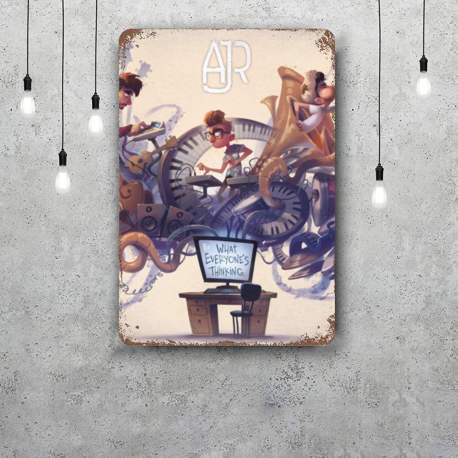 

ajr neotheater Decor Poster Vintage Tin Sign Metal Sign Decorative Plaque for Pub Bar Man Cave Club Wall Decoration 20x30cm（7.8x11.8inch）