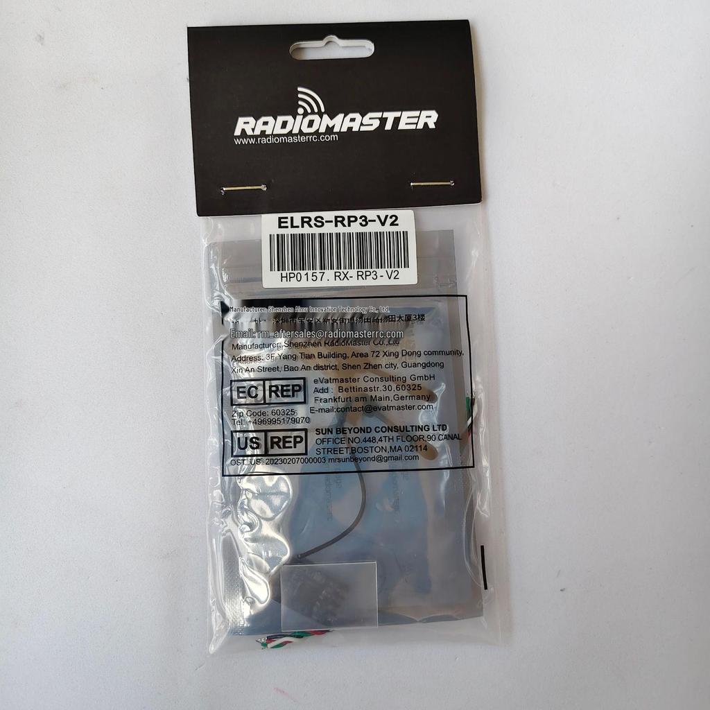 Radiomaster RP1/RP2/RP3 ELRS Receiver: Compact, Low Latency, High Refresh Rate, Small Antenna.