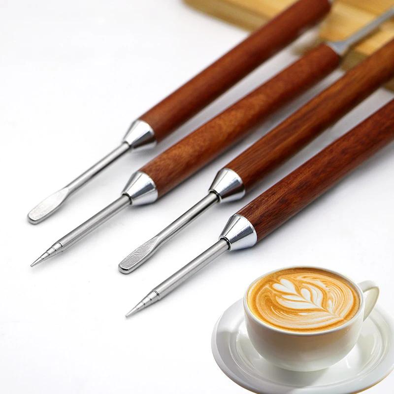 2026 New Coffee Latte Art Pen Stainless Steel Spice Cappuccino Pull Needle Latte Coffee Decorative Art Pen Coffe Spice Pen