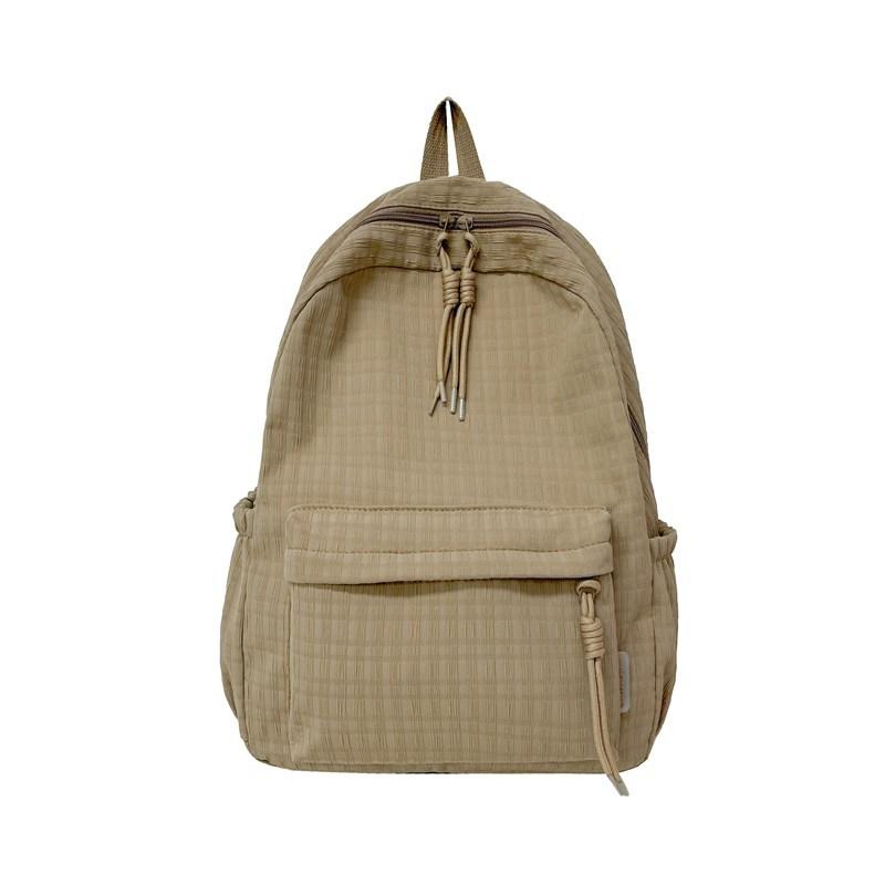 Korean version schoolbag female college student fashion simple solid color computer backpack large capacity junior high school student travel backpack