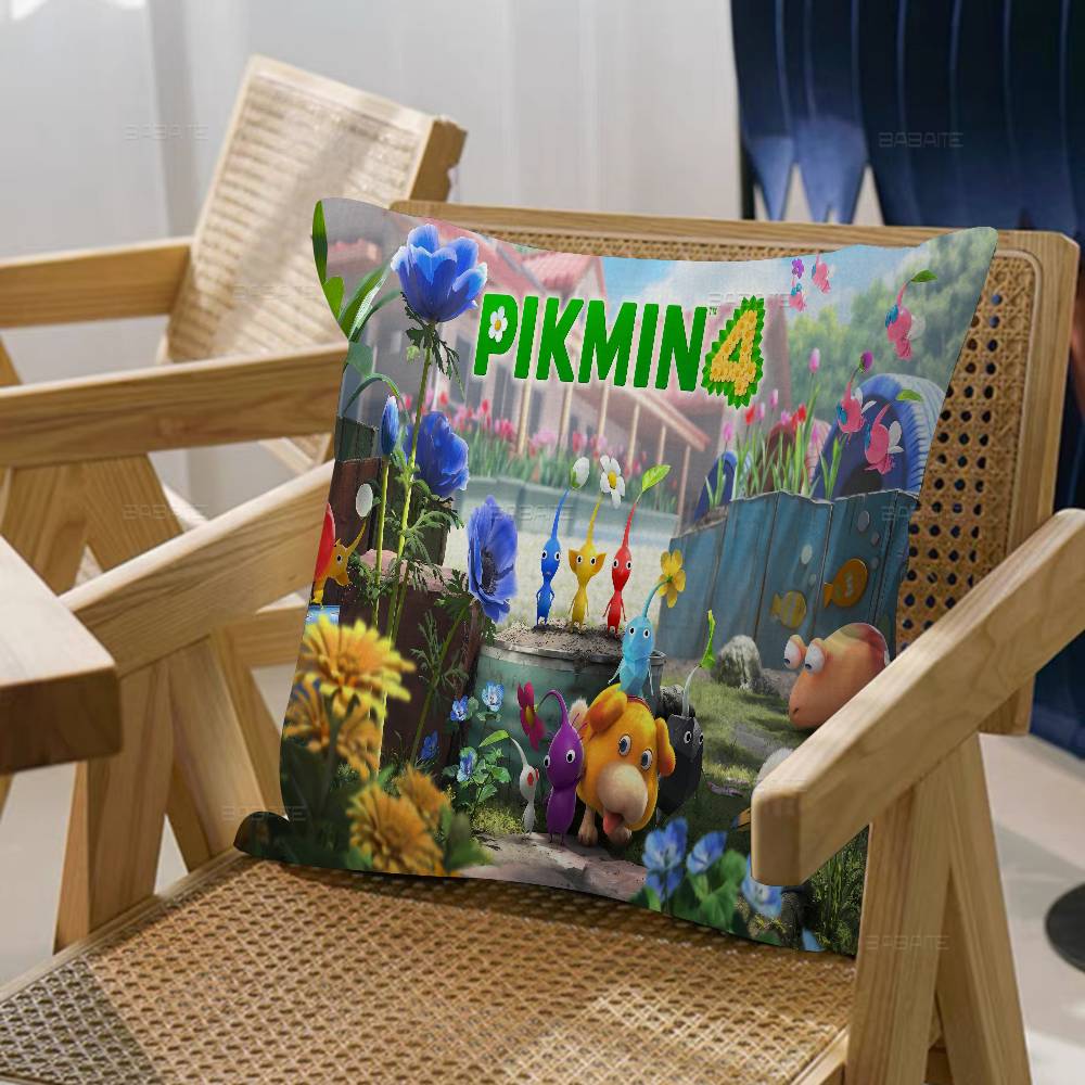 Pikmin Spel Anime Kudde Anime Kudde Soffa Säng Huvudkudde Överdrag Kuddfodral 45x45 Cm Mode