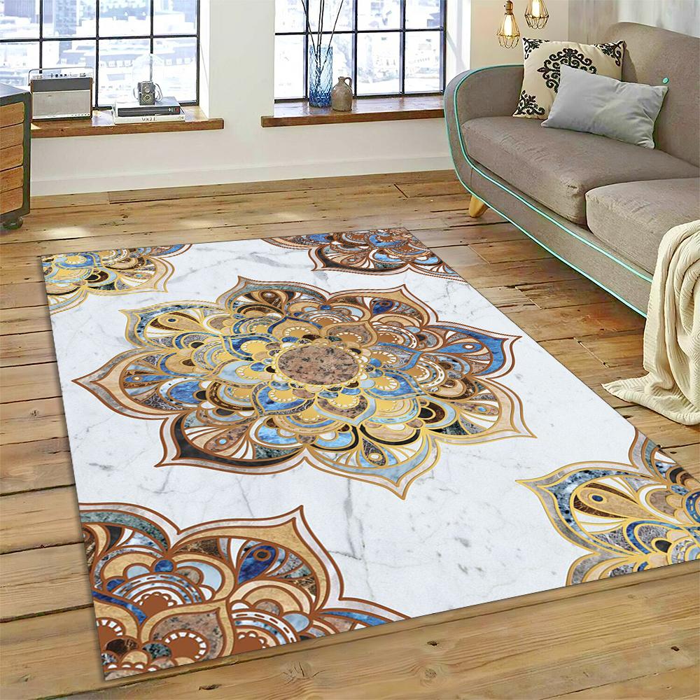Bohemia Meditation Mandala  Flower Carpet Rug for Home Living Room Bedroom Sofa Doormat Deco Mat