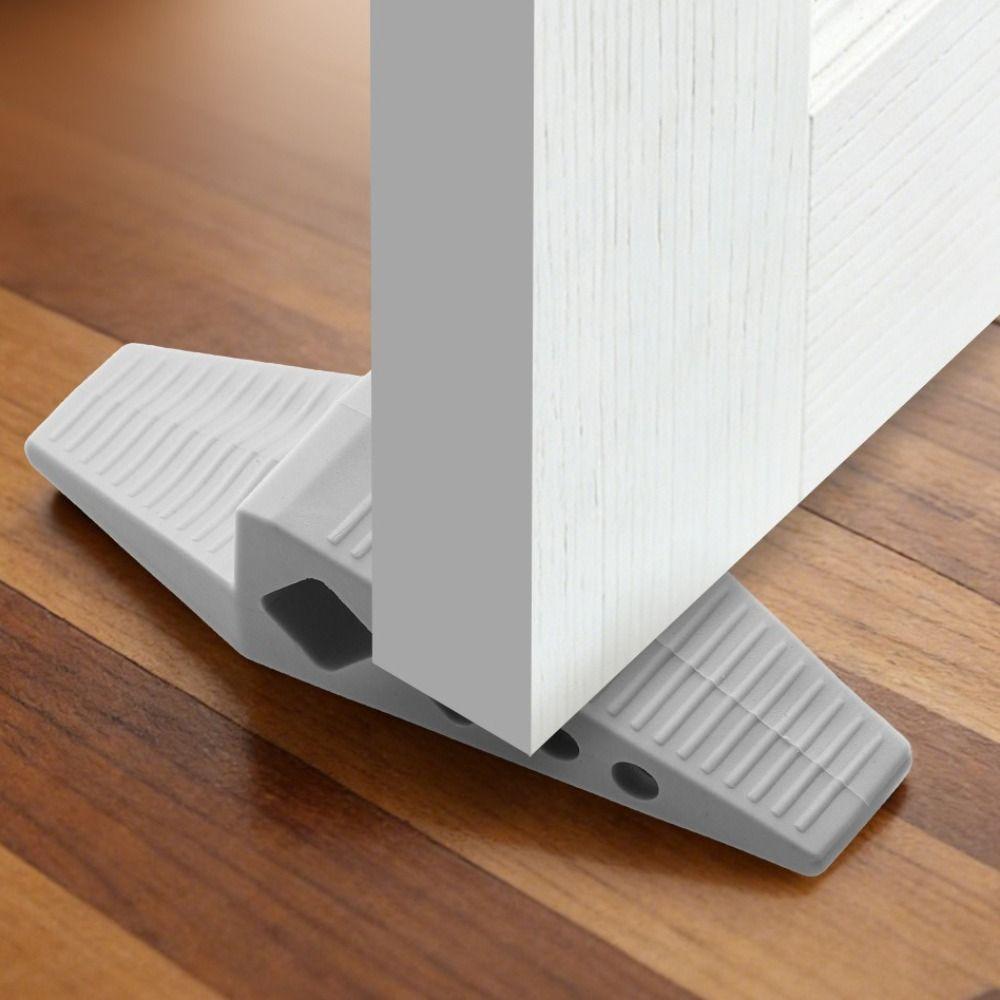 Safety Silicone Material Door Stopper Anti-Collision Non-Slip Wedge Floor Holder Hidden Design Reusable Doorstop Office
