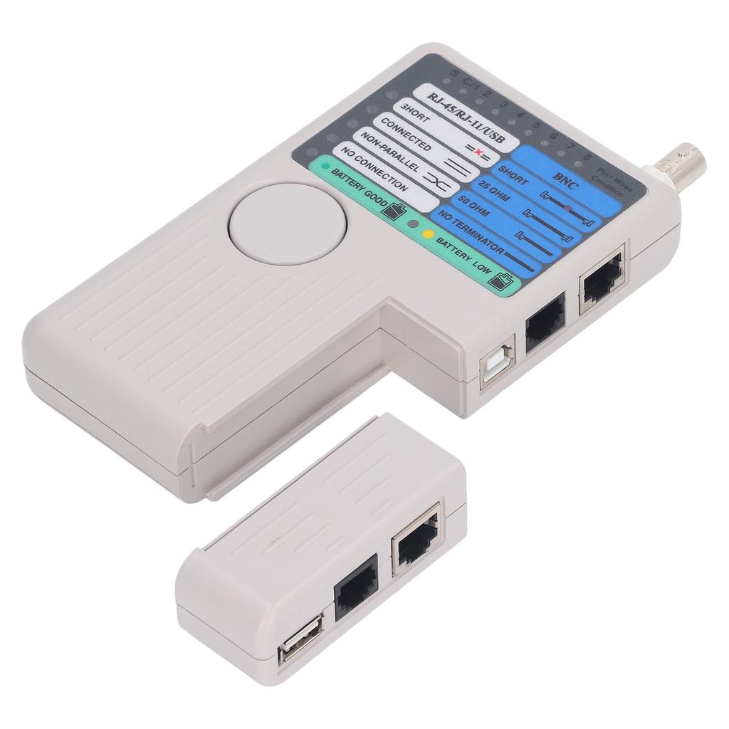 4 In 1 Remote Cable Tester Quick Response Detachable Module Network Telephone BNC USB RJ11 RJ45 Coaxial Cable Meter 90m