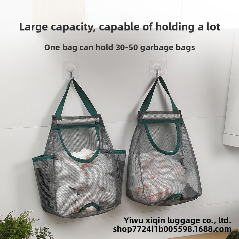 Large Capacity Kitchen Wall-mounted Garbage Bag Storage Artifact Plastic Bag Storage Bag Hanging Shopping Bag Storage Bag Storage Hanging Bag