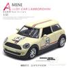 1/32 BMW Mini Cooper Oldtimer Hochsimulations-Diecast-Metalllegierungsmodellauto Rückzugsammlung Kinderspielzeug Geschenke