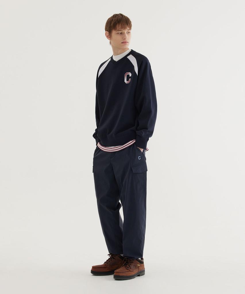 COVERNAT Tech Nylon Semi-Wide Cargo Jogger Pants Dark Navy