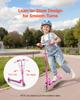 Kick Scooter for Kids Ages 3+, 2-Wheel Toddler Scooter with Light-Up Wheels, Adjustable Height Handlebar, Wide Anti-Slip Deck, Foldable Lightweight