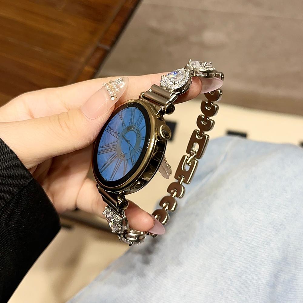 Women Diamond Bracelet for Huawei GT 4 41mm Smart Watch 18mm 20mm 22mm Band for Samsung Galaxy 6 Classic 47mm 43mm 5 6 40mm 44mm