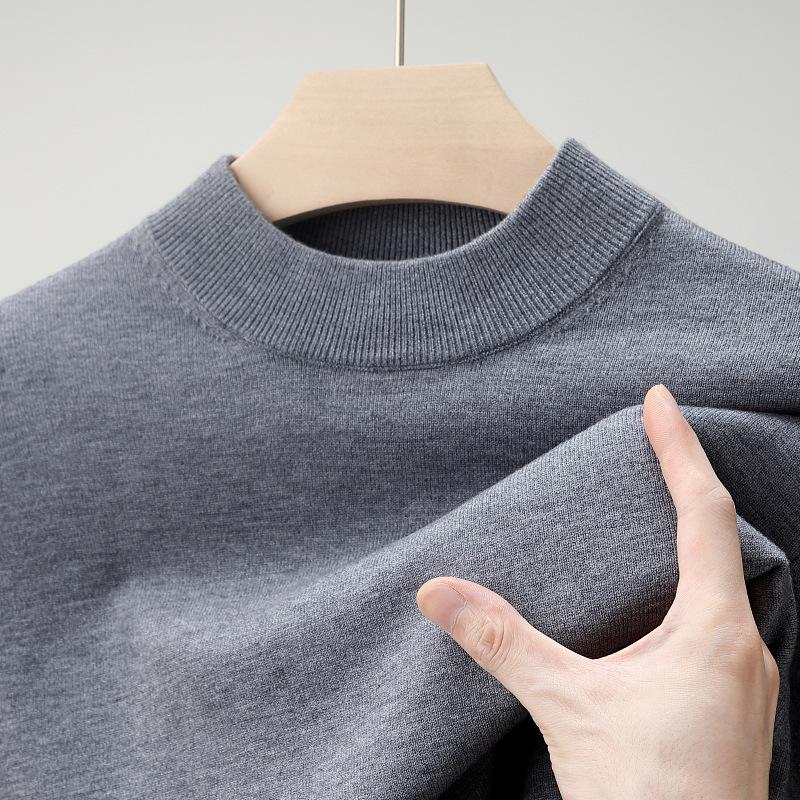 2025 Men s Autumn/Winter Thick Knit Sweater - Loose, Warm Round Neck Top XXL