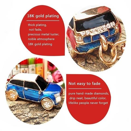 Fashion Mini Car Keychain Key Ring Holder Charm Women Handbag Pendant Decor