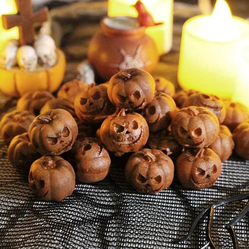 20Pcs Miniature Resin Pumpkins For Decorating Halloweenparty Gifts Home Garden Decoration Craft Diy