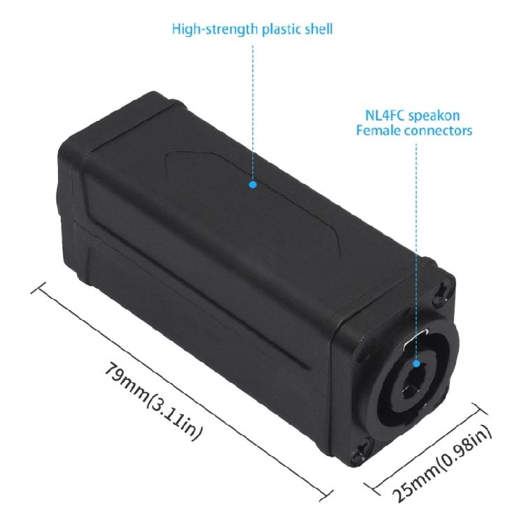 NL4FC 4Pin Female To Female Auditory Coupler Adapter Secure NL4MM For Professional Speakers And Amplifier Connection