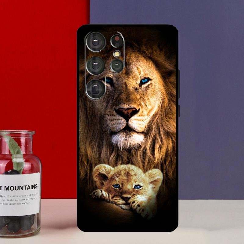 

Lion Alpha Male Cub Case For Samsung Galaxy S22 S23 S21 Ultra S20 FE Note 20 Ultra S8 S9 S10 Note 10 Plus Cover Galaxy S9