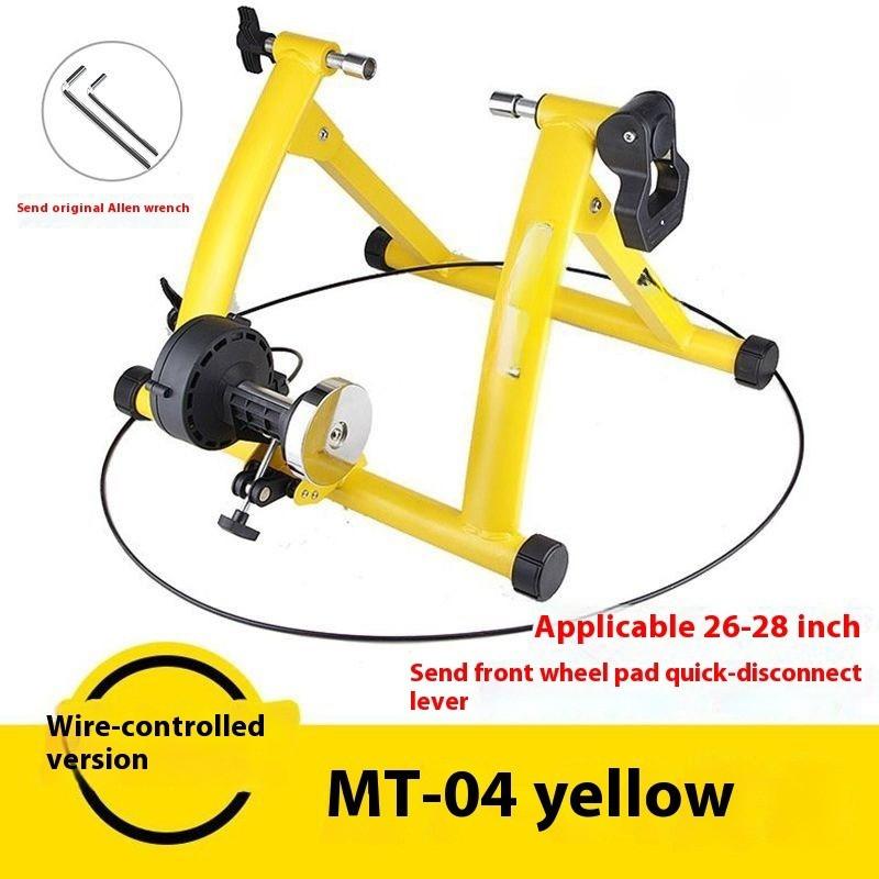 Foldable Magnetic Bike Trainer Stand 6 Speed Roller Cycling Station Indoor Bicycle Exercise Training Stand for 20-28 Inch Tire