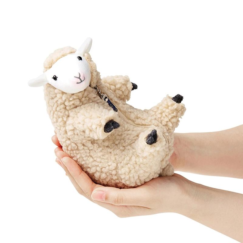 Muñeca encantadora de Alpaca y oveja de 16CM, juguete de peluche suave con ropa desmontable, simulación de sueño de cordero, muñeco de peluche relajante, regalos para niños