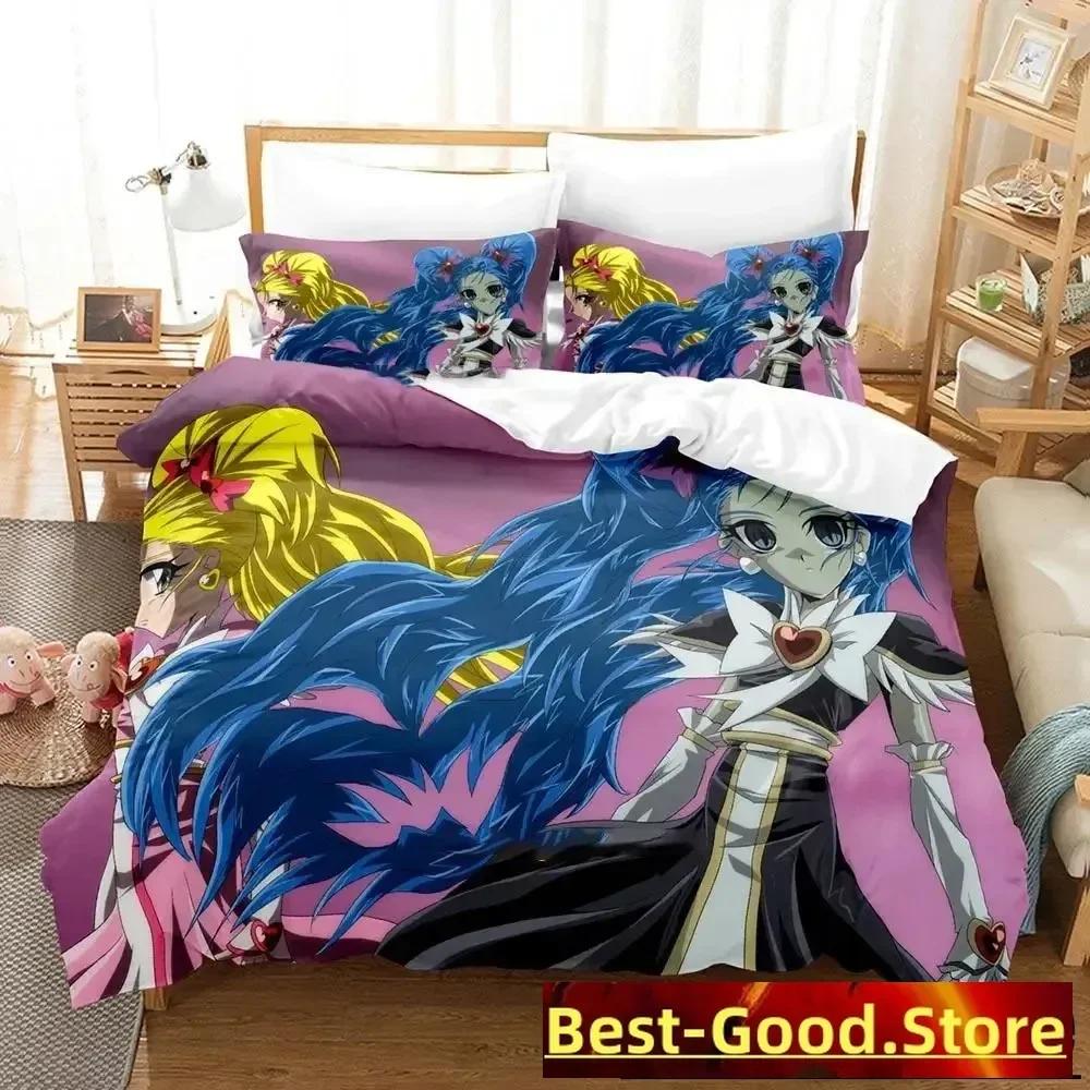 3D Anime Kawaii Pretty Cure Printed Bed Set Duvet Cover Pillowcase Bedding Set Bed Linen Sheet Quilt Cover Full Queen King Size