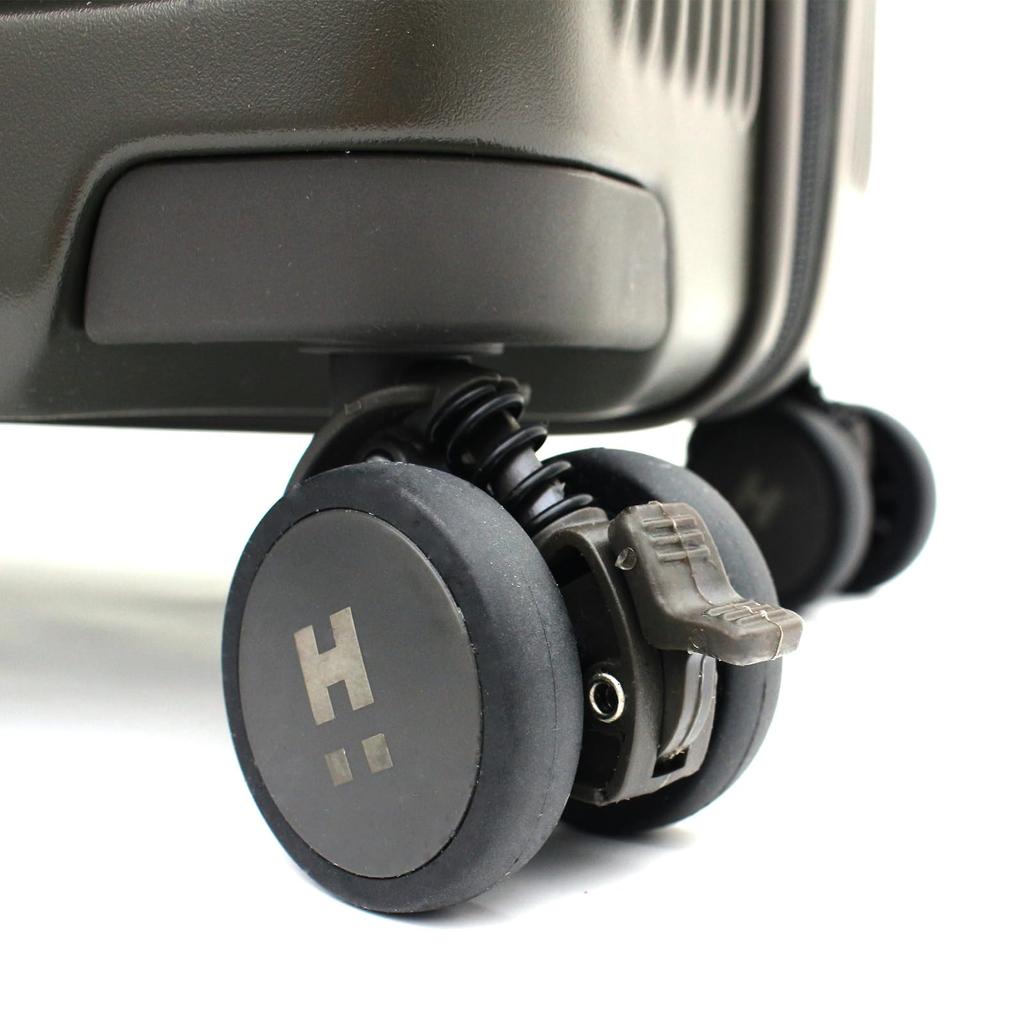 Stylish Yet Full of Useful Features Hapitas Zipper Suitcase Only Siffle Can Use Both Keys and Stopper Caster Front Open HPL2281 Deep Gray [Siffle]