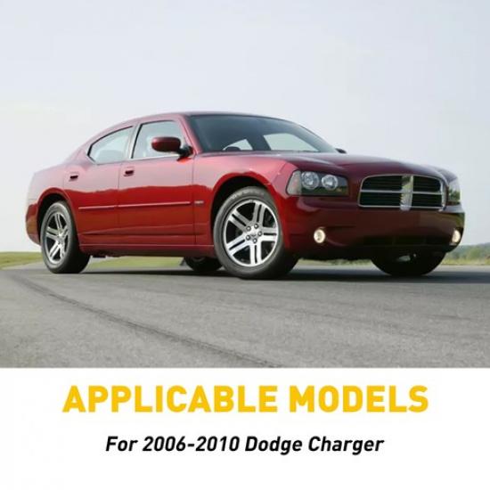 Black Pillar Posts for 2006-10 Dodge 6pcs Door Charger Trim Cover Window Durable