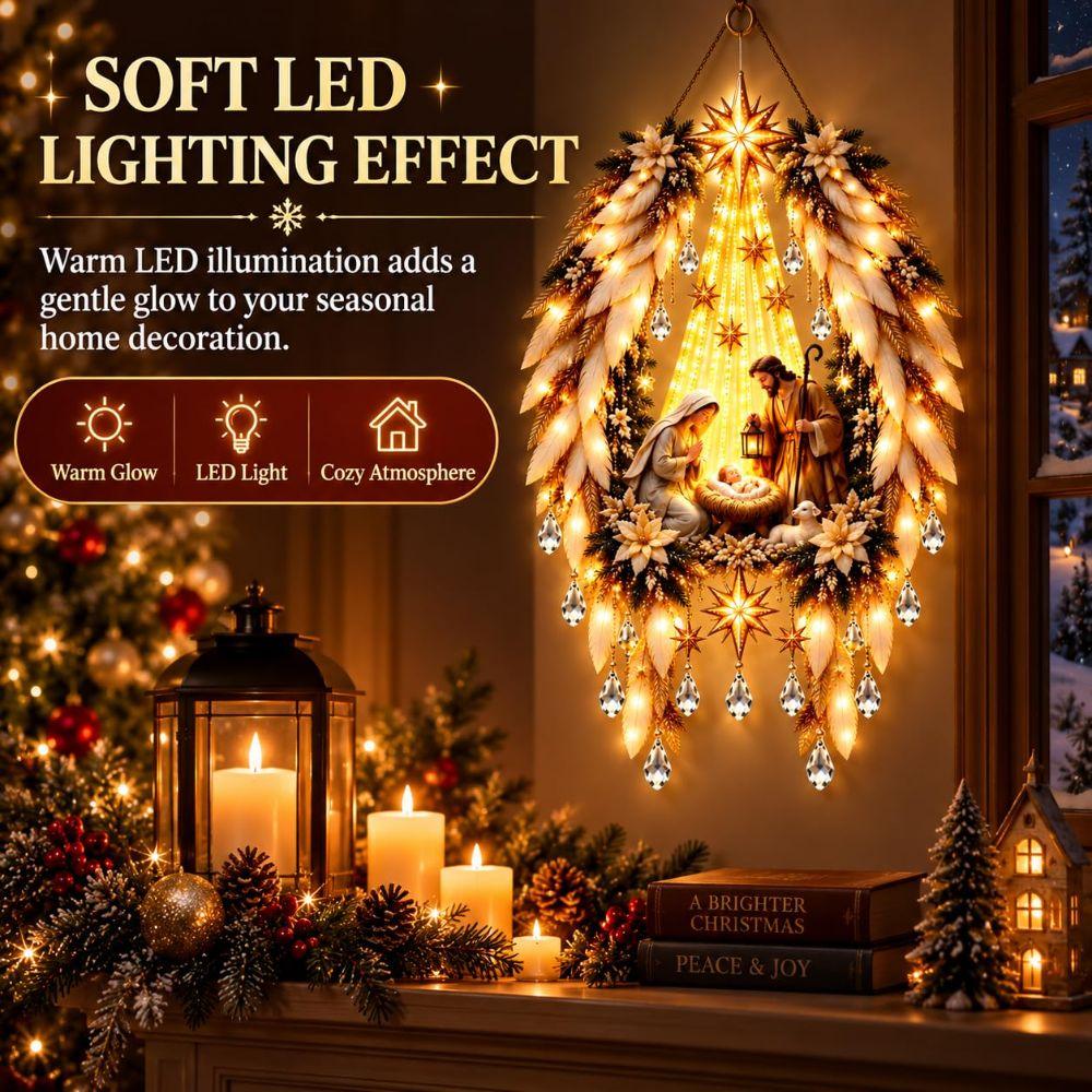 LED Light-emitting Birth Scene Wall Decor Starglow Cascading Glowing Star Light Indoor Ornament