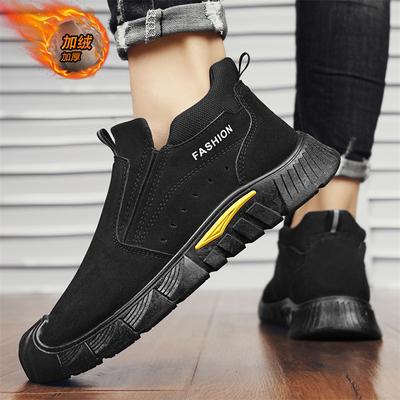 Cotton Shoes Men's New Winter Velvet Thickened Warm Casual Shoes Autumn and Winter Men's Outdoor Cold-proof Foot Shoes