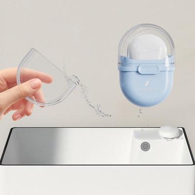 Soap Box Travel Sealed with Lid Drain Creative Portable Business Travel Small Soap Box