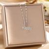 Women's Silver Titanium Steel Necklace with Micro-Inlaid Zircon - Elegant, Durable Clavicle Chain Jewelry