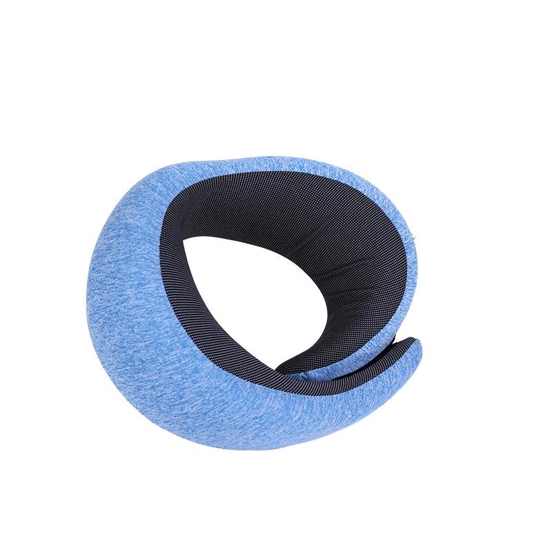 Portable Memory Foam U-Shaped Neck Pillow Set for Airplane Travel