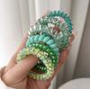 6pcs/set Gradient Telephone Wire Hair Tie Seamless Versatile Translucent Rubber Band Headwear Hair Accessories for Women