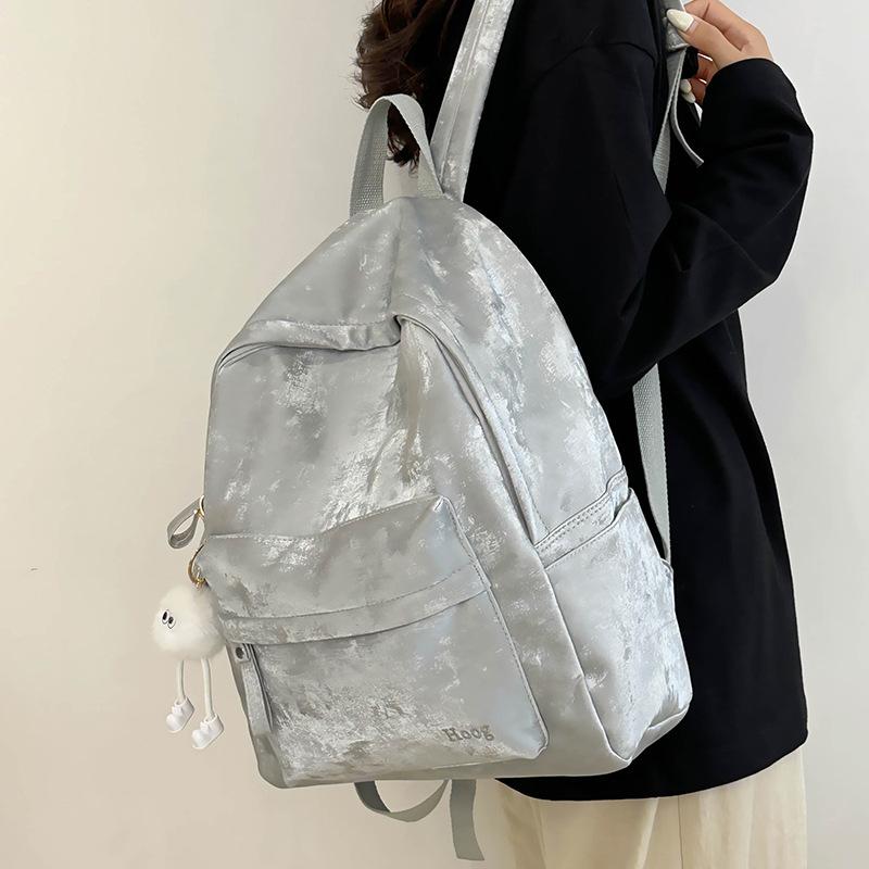 Schoolbag1011 New Trend Versatile Going Out Travel High Value Backpack Women's Fashion Casual Simple Large Capacity School Bag