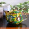 Waza No Kura Stylish Japanese Tableware Kutani Ware Teapot Yoshidaya Fuyo Tea Strainer Included Ceramic Brand Tableware Made In Japan Birthday Gift
