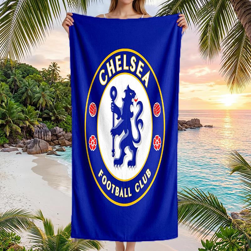 Chelsea FC Beach Towel Soft Microfiber Summer Towel Quick Dry Absorbent Towel for Beach Swimming Pool Travel