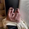 Suede Shoulder Tote Bag Women'S Light Luxury High-End Casual Messenger Handbag