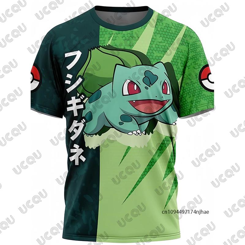Nuova T-shirt Estiva Pokémon Gengar Stampa Cartone Animato Unisex Manica Corta Cosplay Tee Casual Oversize Top per Bambini/Adulti