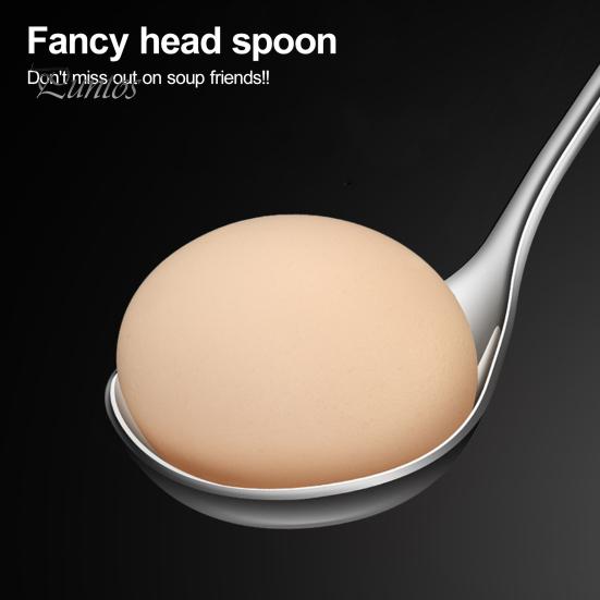 2ks Nerezová sada naběračky na polévku Zahuštěná dlouhá rukojeť Lžíce s kulatým okrajem Lžíce na omáčky vhodné do myčky