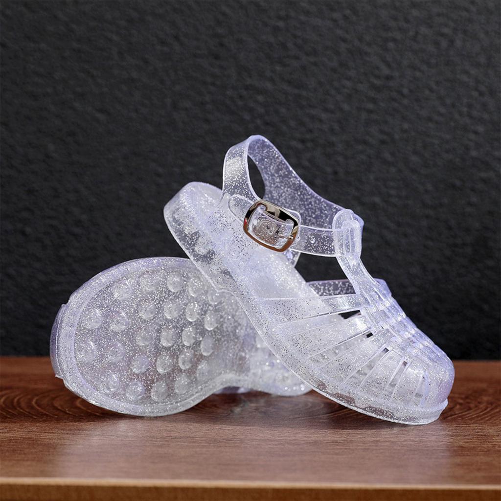 Sandale pentru copii pentru purtarea de vară, pantofi de cristal, scobiți și respirabili, pantofi pentru copii, cu cataramă, sandale pentru fete medii spre mari